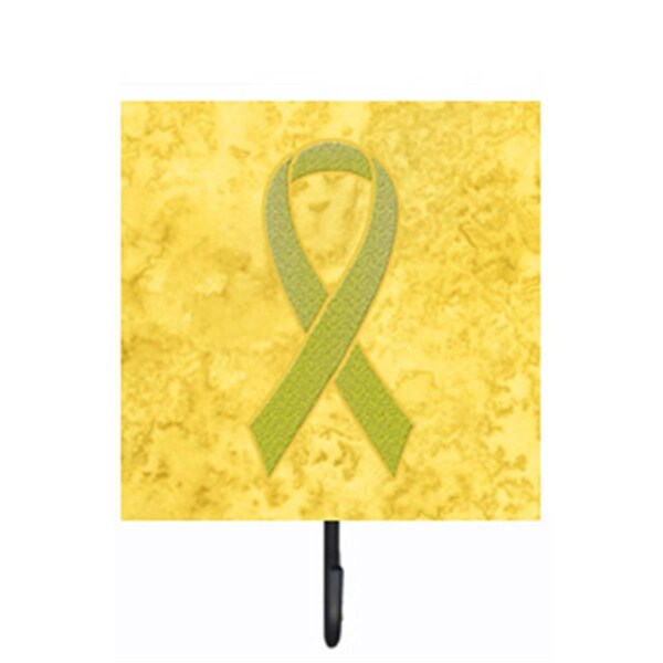 Jensendistributionservices 4.25 W x 7 H In. Yellow Ribbon for Sarcoma, Bone or Bladder Cancer Awareness Leash or Key Holder - MI1719748