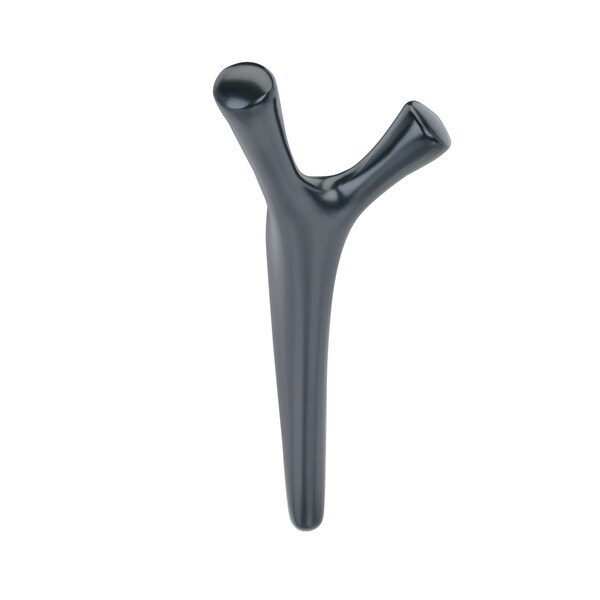 Amerock Kodiak Contemporary Double Prong Matte Black Wall Hook - HBX37017MB