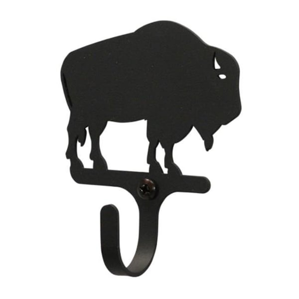 Village Wrought Iron Village Wrought Iron WH-186-S Buffalo Wall Hook Small - Black - WH-186-S