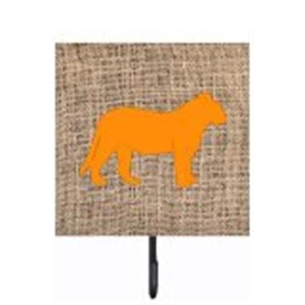 Carolines Treasures Tiger Burlap And Orange Leash Or Key Holder Bb1010 - BB1010-BL-OR-SH4