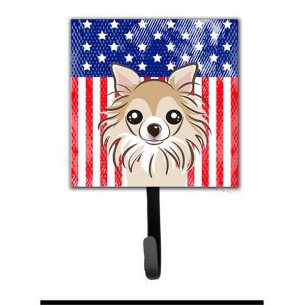 Jensendistributionservices American Flag & Chihuahua Leash or Key Holder - MI895177
