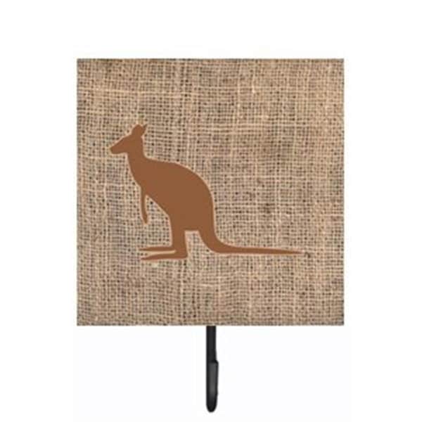 Carolines Treasures Kangaroo Burlap and Brown Leash Or Key Holder - BB1008-BL-BN-SH4