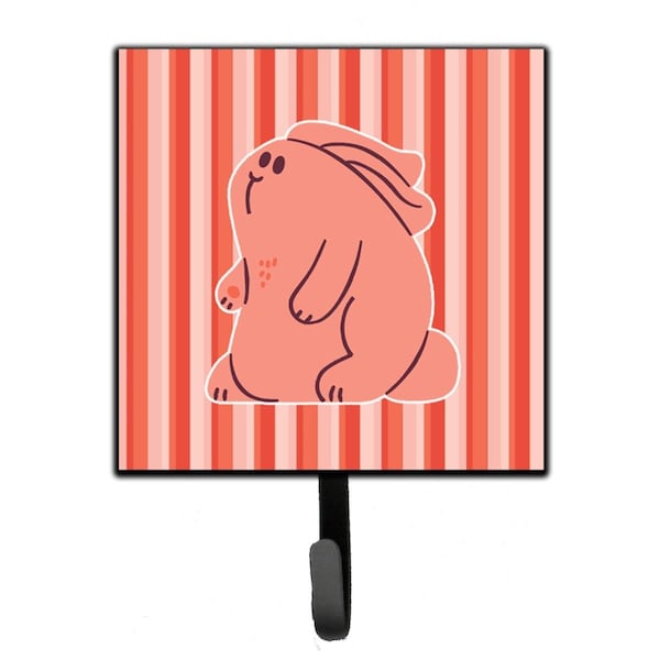 Carolines Treasures Rabbit on Pink Stripes Leash or Key Holder - BB7080SH4