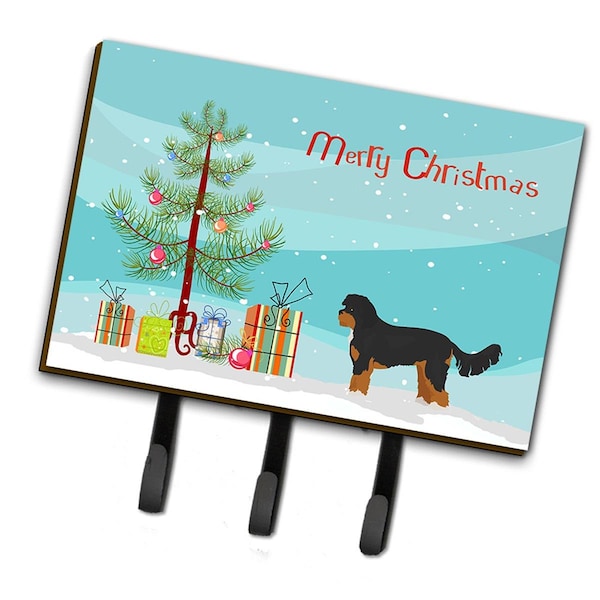 Carolines Treasures Black & Tan Cavapoo Christmas Tree Leash or Key Holder - CK3811TH68