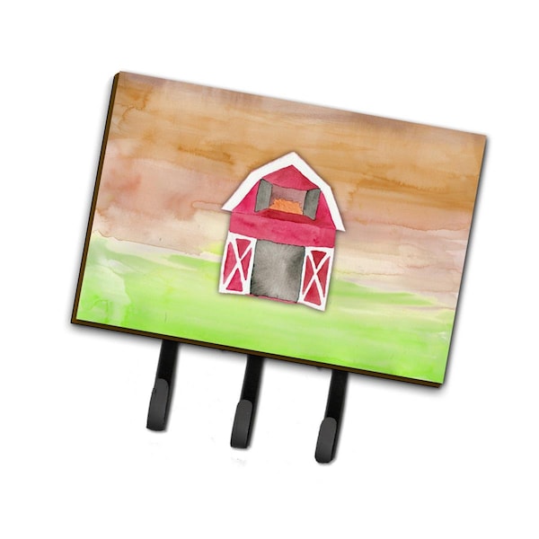 Carolines Treasures Barn Watercolor Leash or Key Holder - BB7409TH68