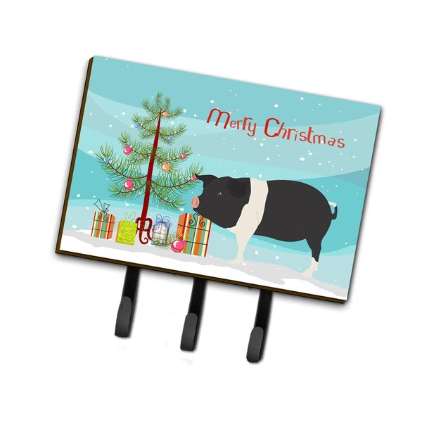 Carolines Treasures Hampshire Pig Christmas Leash or Key Holder - BB9306TH68