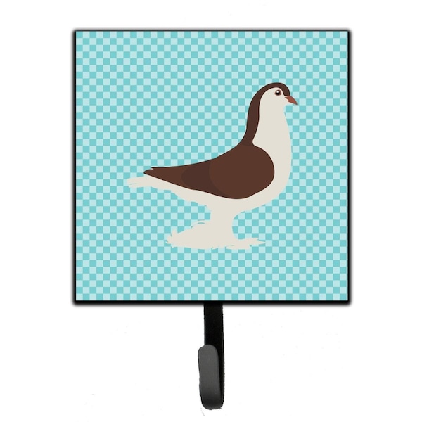 Carolines Treasures Large Pigeon Blue Check Leash or Key Holder - BB8117SH4