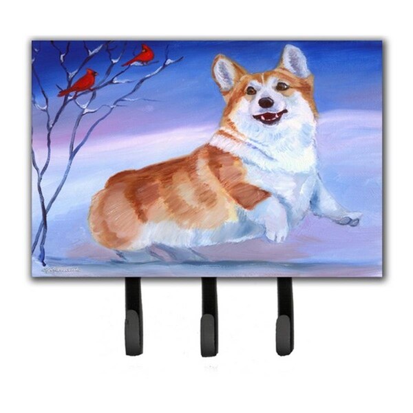 Jensendistributionservices Corgi Snow Cardinal Leash & Key Holder - MI1719823