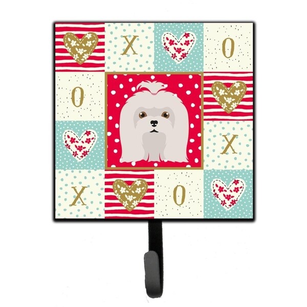 Carolines Treasures 4.25 x 1 x 7 in. Maltese Love Leash or Key Holder - CK5217SH4
