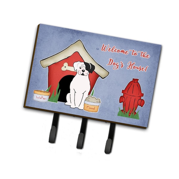 Carolines Treasures Dog House Collection White Boxer Cooper Leash or Key Holder - BB2868TH68