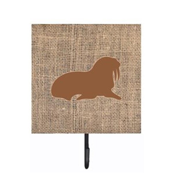 Carolines Treasures Walrus Burlap and Brown Leash Or Key Holder - BB1017-BL-BN-SH4