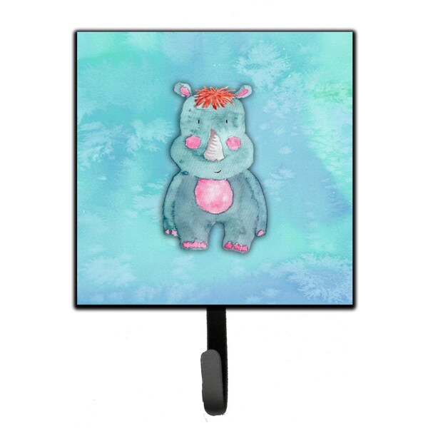 Carolines Treasures Rhinoceros Watercolor Leash or Key Holder - BB7381SH4