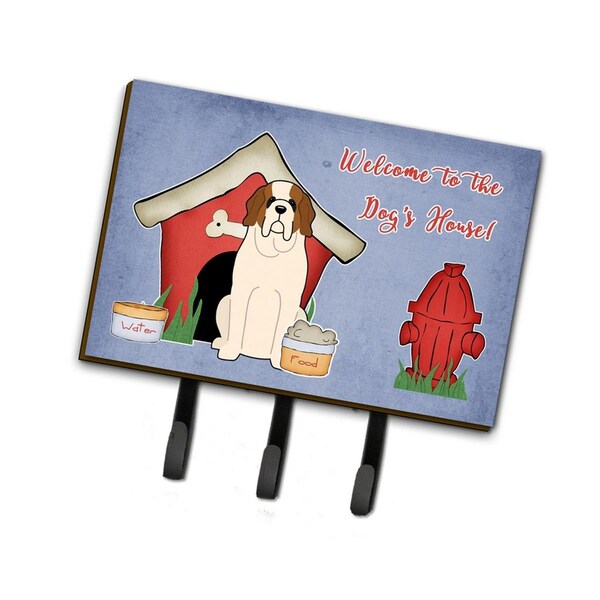 Jensendistributionservices Dog House Collection Saint Bernard Leash or Key Holder - MI1711652