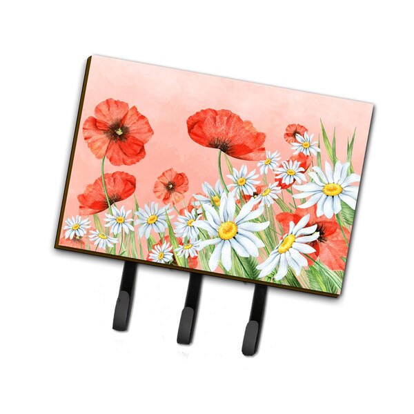 Carolines Treasures Poppies & Chamomiles Leash or Key Holder - BB7448TH68