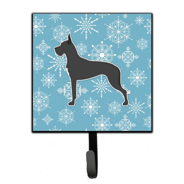 Carolines Treasures Winter Snowflake Great Dane Leash or Key Holder - BB3575SH4