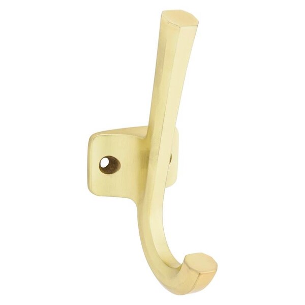 National Hardware National Hardware Powell Medium Brushed Gold Aluminum 4-15/16 in. L Angled Hook 60 lb 1 pk - N337-914