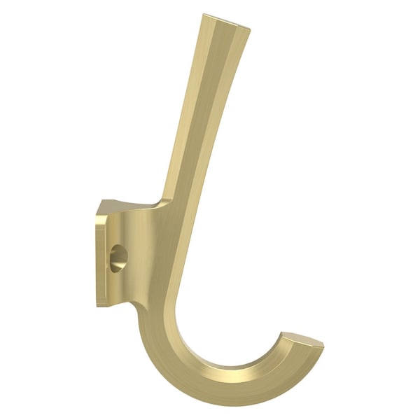 National Hardware National Hardware Powell Medium Brushed Gold Aluminum 4-15/16 in. L Angled Hook 60 lb 1 pk - N337-914
