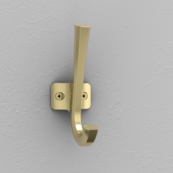 National Hardware National Hardware Powell Medium Brushed Gold Aluminum 4-15/16 in. L Angled Hook 60 lb 1 pk - N337-914