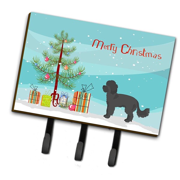 Carolines Treasures Black Maltipoo Christmas Tree Leash or Key Holder - CK3855TH68