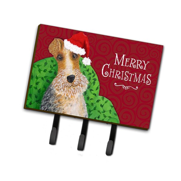 Carolines Treasures Wire Fox Terrier Christmas Leash or Key Holder - VHA3040TH68
