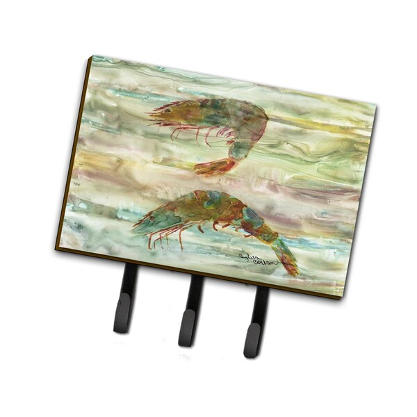 Carolines Treasures 6 x 2 x 9 in. Shrimp Sunset Leash or Key Holder - SC2014TH68