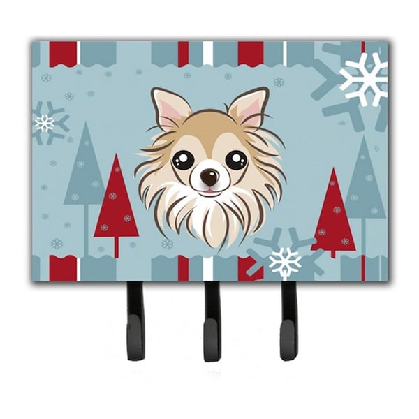 Jensendistributionservices Winter Holiday Chihuahua Leash & Key Holder - MI2088677