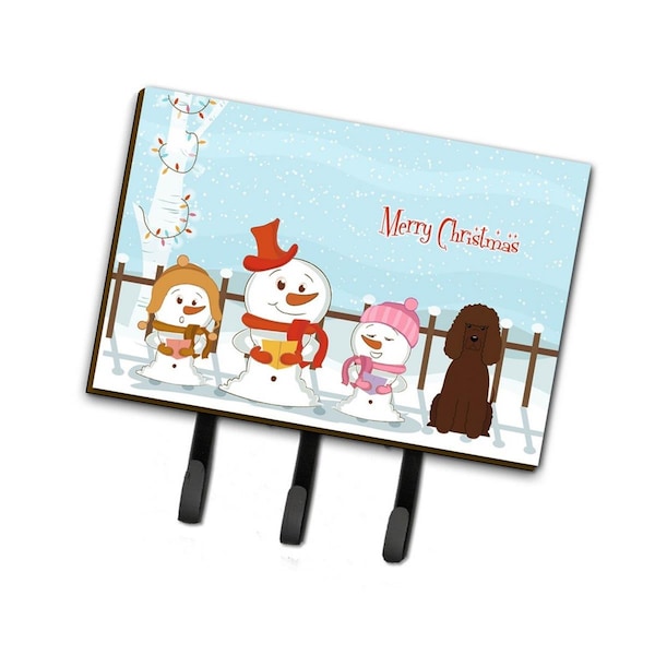 Carolines Treasures Merry Christmas Carolers Irish Water Spaniel Leash or Key Holder - BB2394TH68