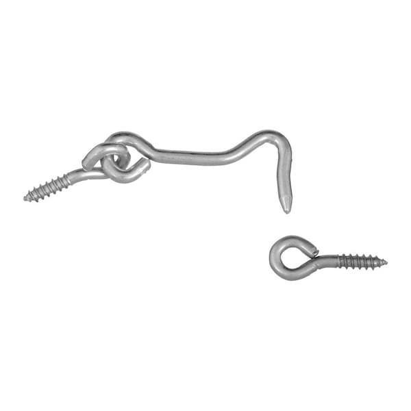 National Hardware National Hardware Zinc-Plated Silver Steel 2 in. L Hook and Eye 2 pk - N117-911