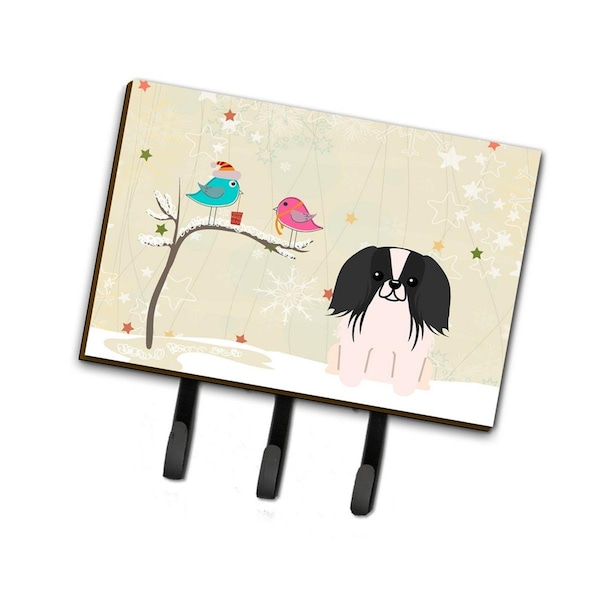 Jensendistributionservices Christmas Presents Between Friends Pekingnese Black & White Leash or Key Holder - MI1704489