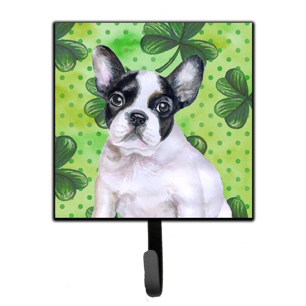 Carolines Treasures French Bulldog Black White St Patricks Leash or Key Holder - BB9884SH4