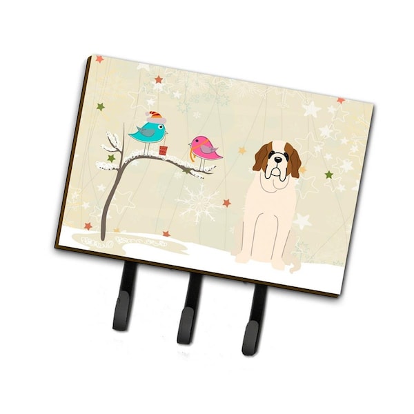 Jensendistributionservices Christmas Presents Between Friends Saint Bernard Leash or Key Holder - MI2100711