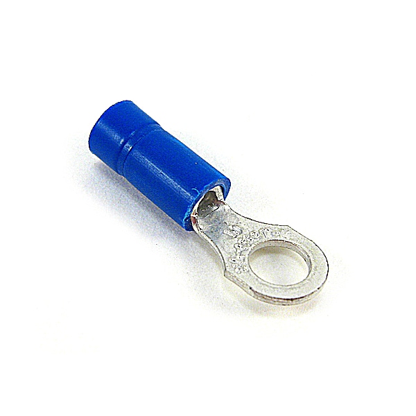 Abb 14RB-10, TERMINAL DE ANILLO DE VINILO DE 18-14 No10 AZUL, PAQ. 100 - 14RB-10