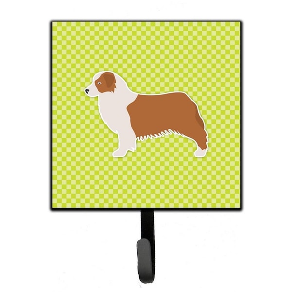 Jensendistributionservices Australian Shepherd Dog Checkerboard Green Leash or Key Holder - MI1710783