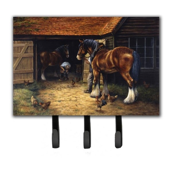 Jensendistributionservices Horse & the Blacksmith by Daphne Baxter Leash or Key Holder - MI1721066