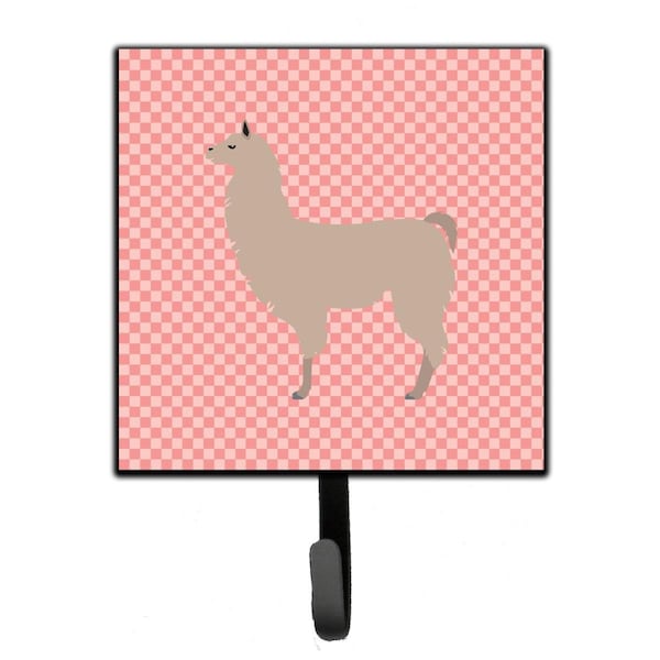 Carolines Treasures Llama Pink Check Leash or Key Holder - BB7916SH4