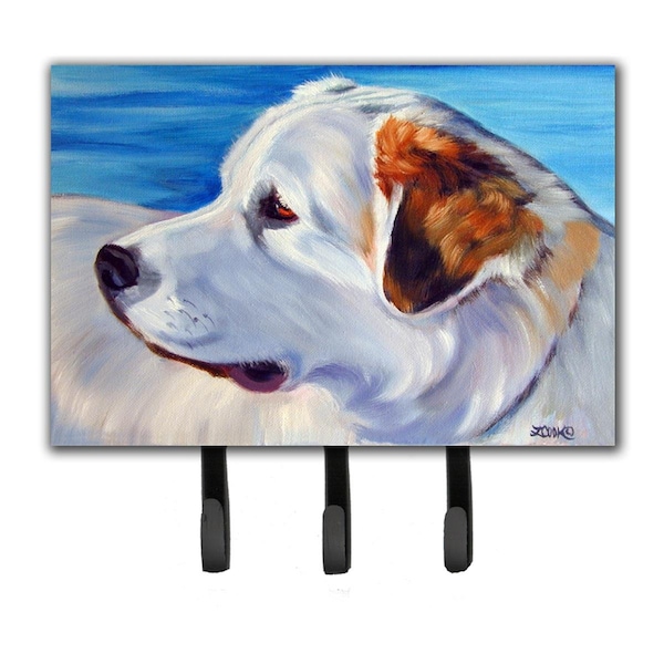 Jensendistributionservices Great Pyrenees at the Beach Leash or Key Holder - MI1719338