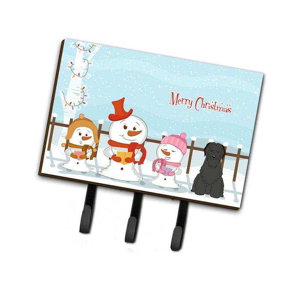 Carolines Treasures Merry Christmas Carolers Briard Black Leash or Key Holder - BB2412TH68