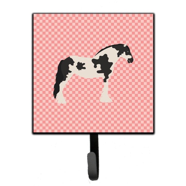 Carolines Treasures Cyldesdale Horse Pink Check Leash or Key Holder - BB7912SH4