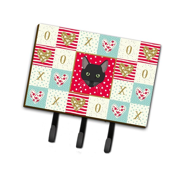 Carolines Treasures 6 x 2 x 9 in. Pantherette Cat Love Leash or Key Holder - CK5145TH68