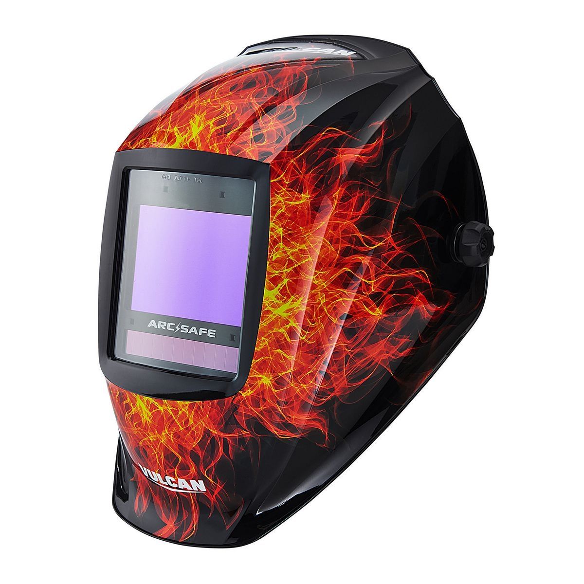 Casco de soldadura automático ARCSAFE Vulcan 10.1 sq. in. con diseño de llama - 56861