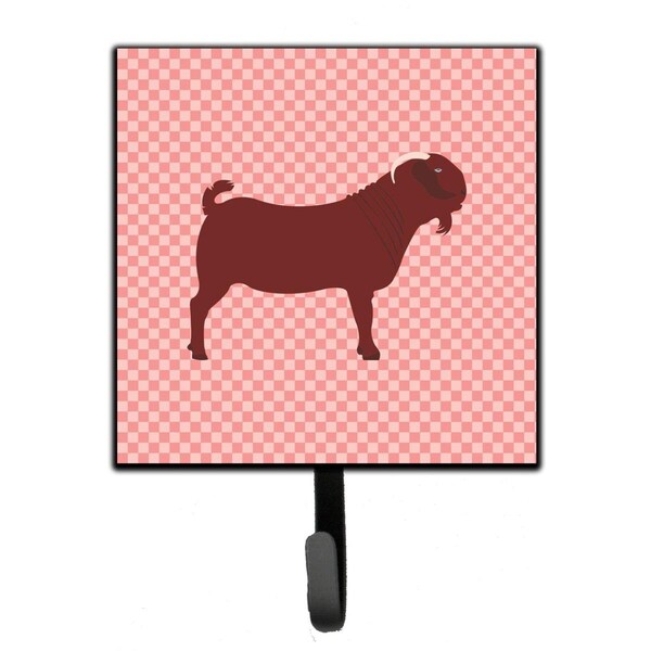 Carolines Treasures Kalahari Red Goat Pink Check Leash or Key Holder - BB7891SH4