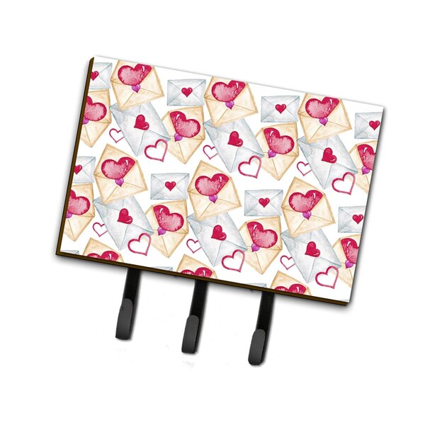 Carolines Treasures Watercolor Love Letters Leash or Key Holder, 6 x 2 x 9 in. - BB7569TH68