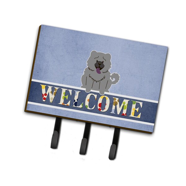 Carolines Treasures Chow Chow Blue Welcome Leash or Key Holder - BB5720TH68