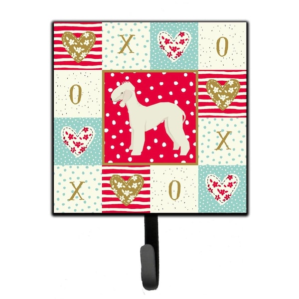 Carolines Treasures 4.25 x 1 x 7 in. Bedlington Terrier Love Leash or Key Holder - CK5910SH4