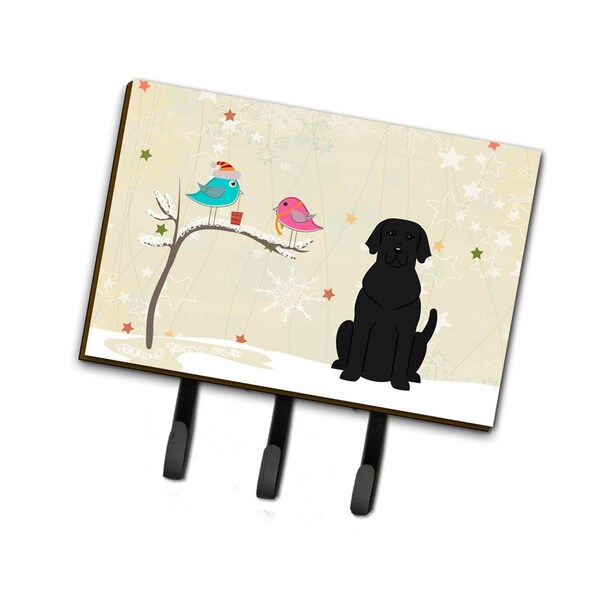 Jensendistributionservices Christmas Presents Between Friends Black Labrador Leash or Key Holder - MI1714980