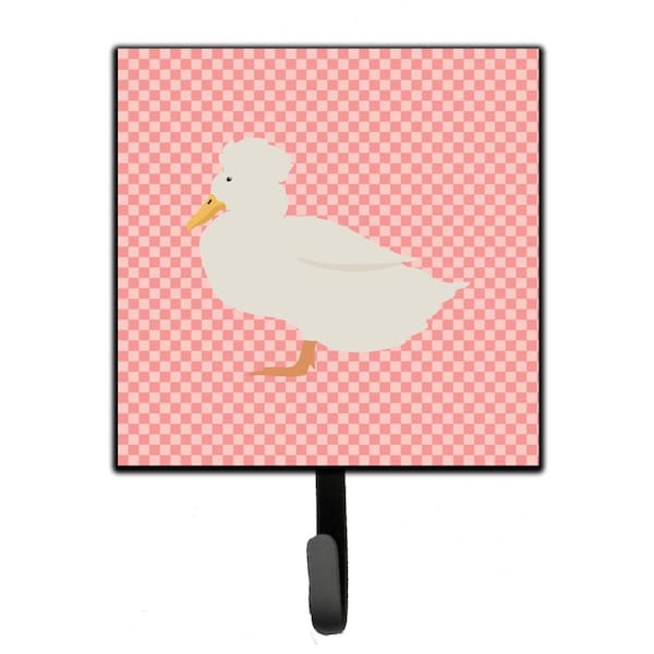 Jensendistributionservices Crested Duck Pink Check Leash or Key Holder - MI2087156