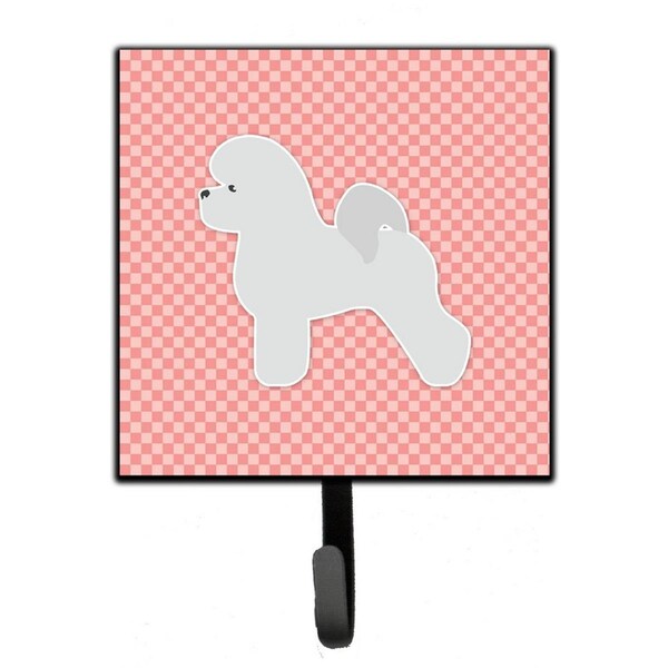 Micasa Bichon Frise Checkerboard Pink Leash or Key Holder - MI227568