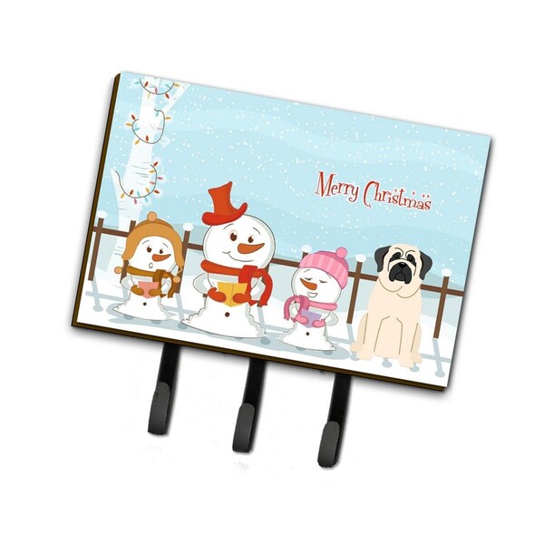 Carolines Treasures Merry Christmas Carolers Mastiff White Leash or Key Holder - BB2348TH68
