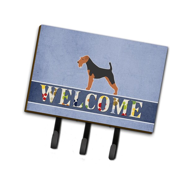 Carolines Treasures Airedale Terrier Welcome Leash or Key Holder - BB5561TH68