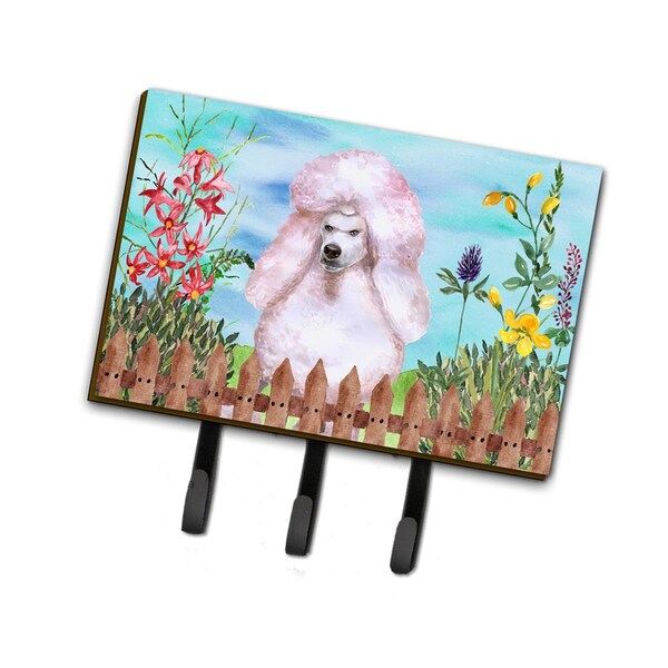Carolines Treasures White Standard Poodle Spring Leash or Key Holder - CK1279TH68